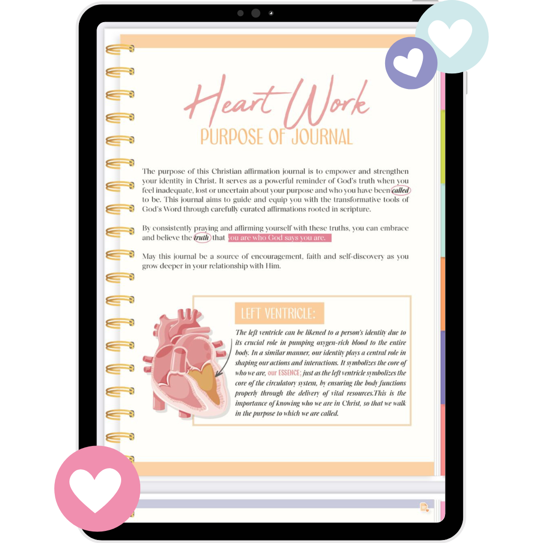 Essence Heart-Work Christian Affirmation Digital Journal